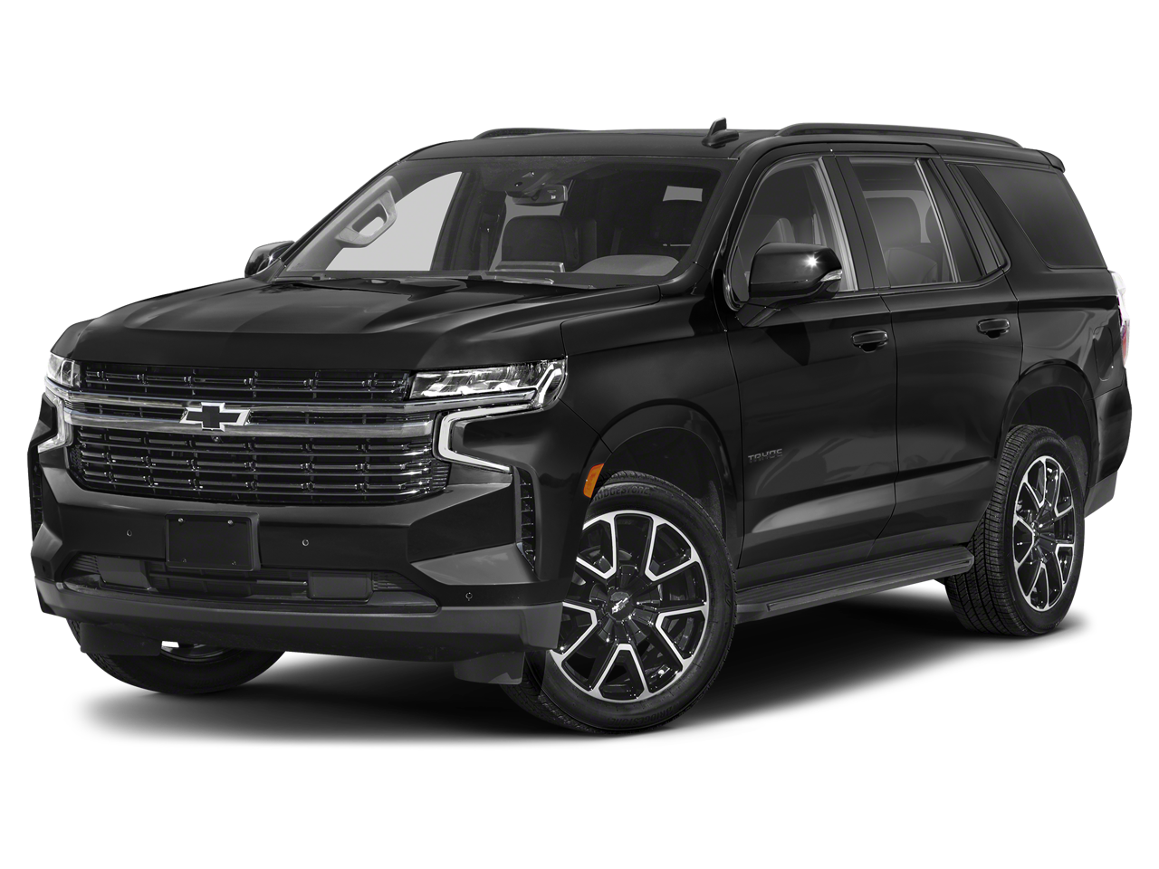2021 Chevrolet Tahoe RST in Black — front three-quarter view