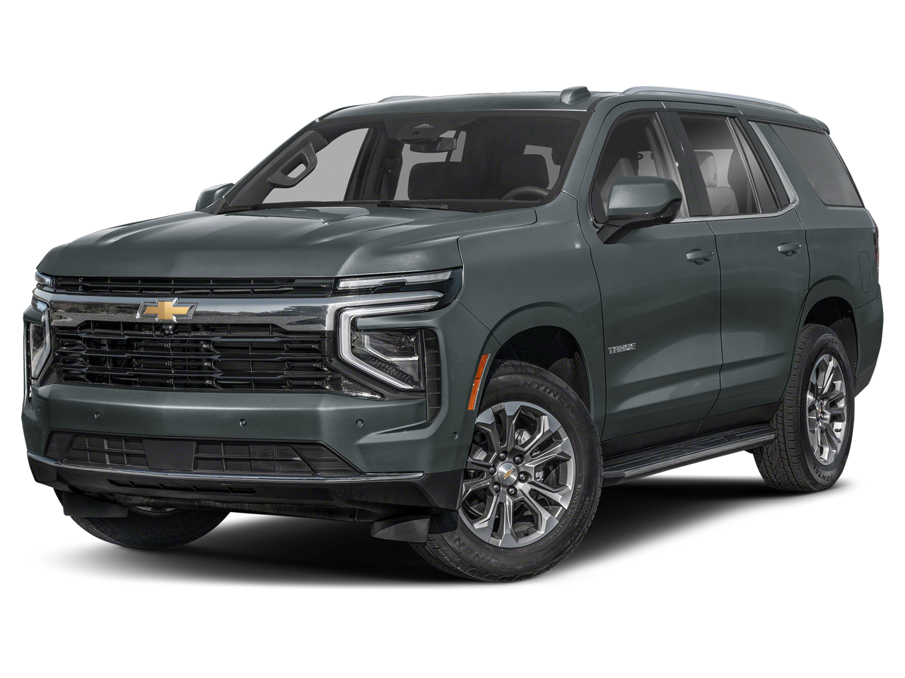 2025 Chevrolet Tahoe RST in Cypress Gray — front three-quarter view