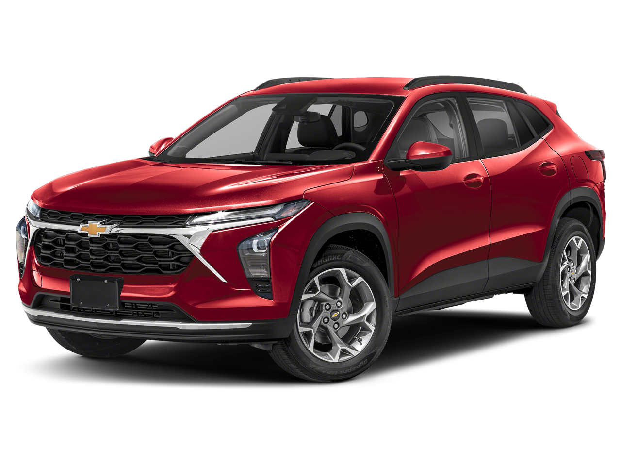 2025 Chevrolet Trax LT in Crimson Metallic — front three-quarter view