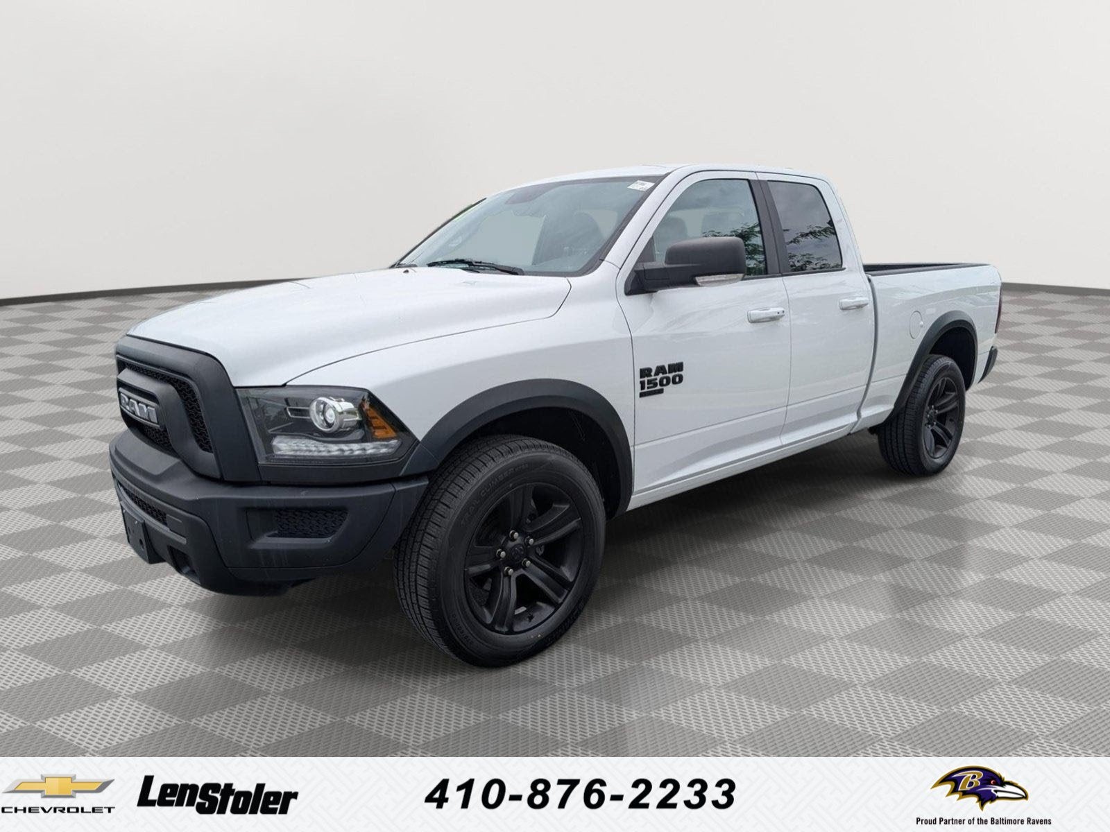 2022 RAM 1500 Classic Warlock in Bright White — front three-quarter view
