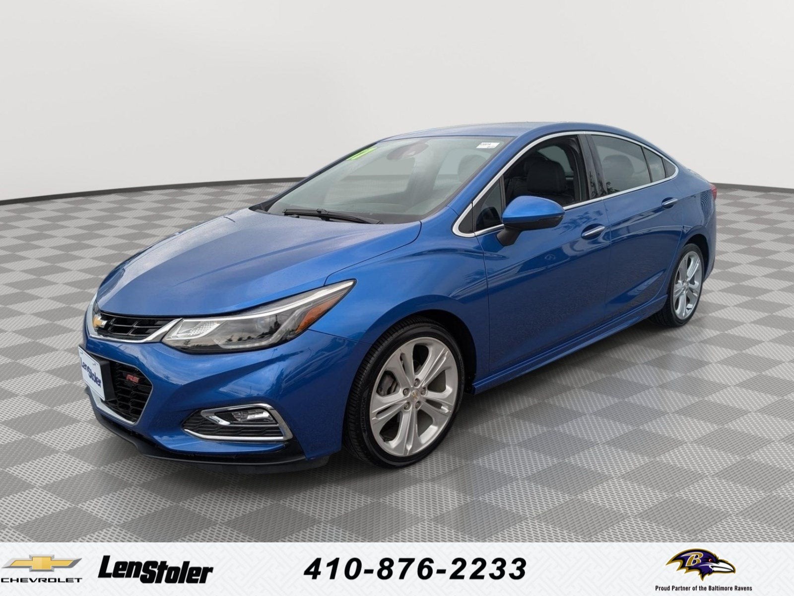 2017 Chevrolet Cruze Premier in Kinetic Blue Metallic — front three-quarter view