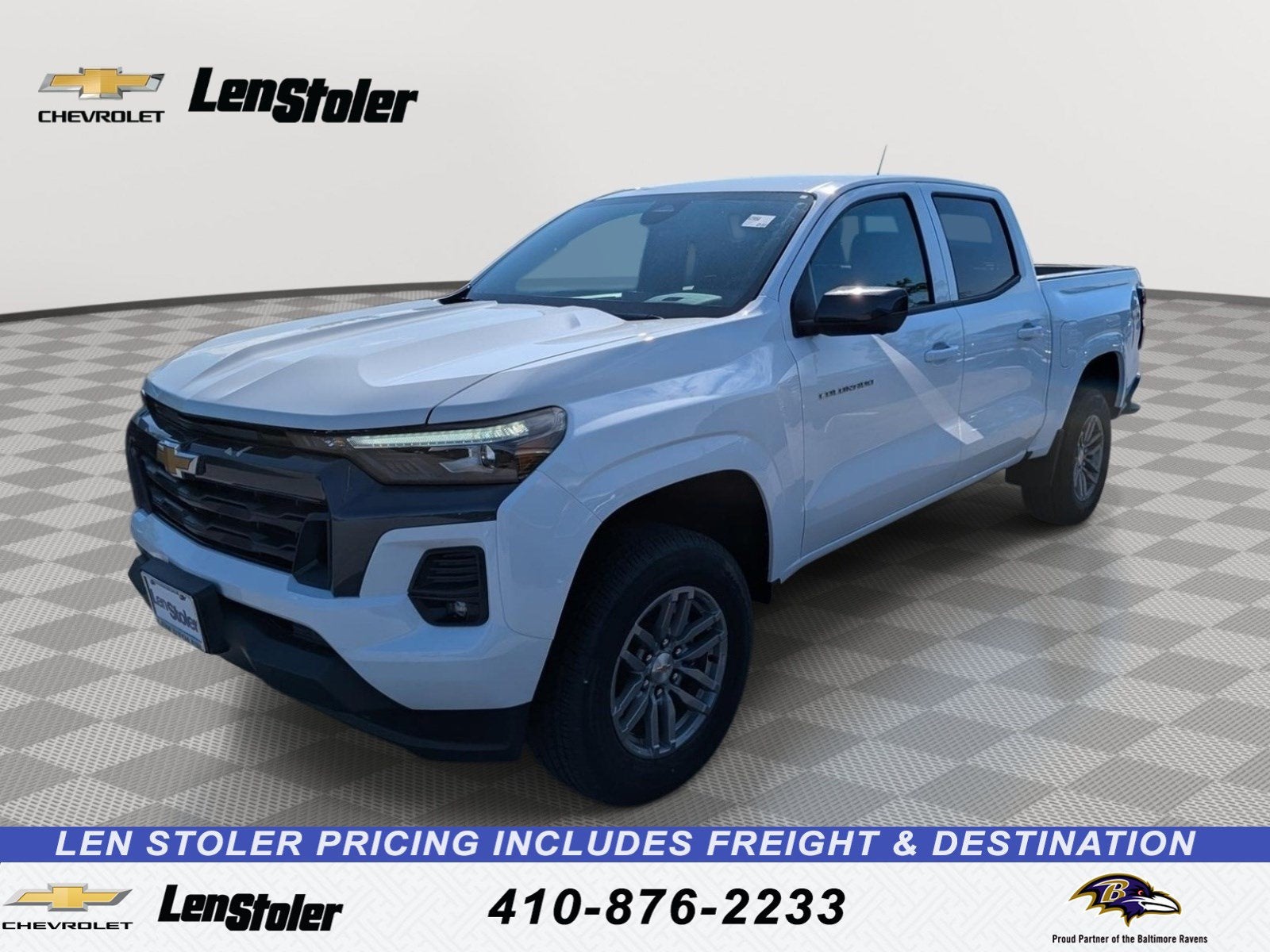 2026 Chevrolet Colorado LT in Summit White — front three-quarter view