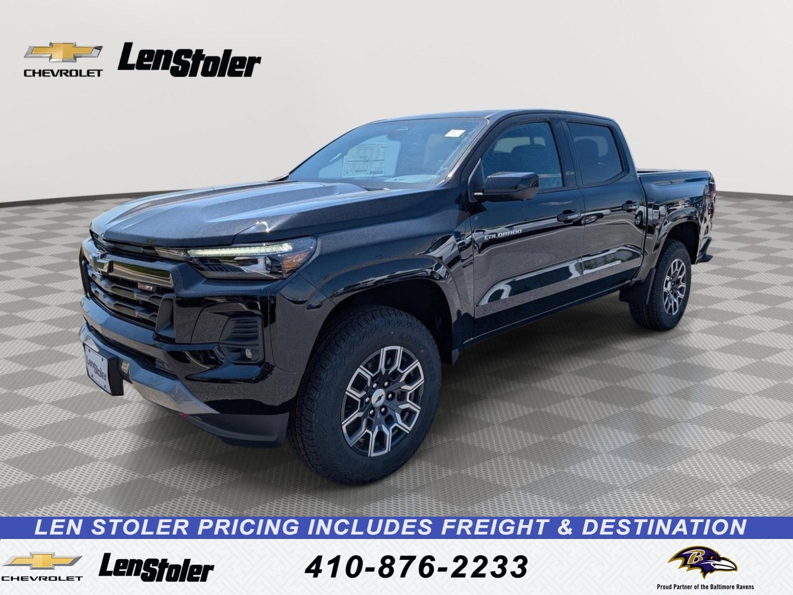 2026 Chevrolet Colorado Z71 in Black — front three-quarter view