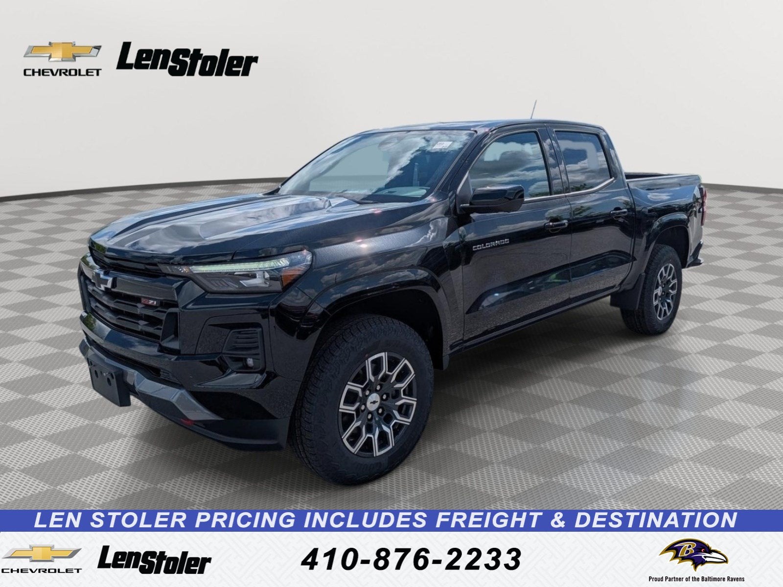2026 Chevrolet Colorado Z71 in Black — front three-quarter view
