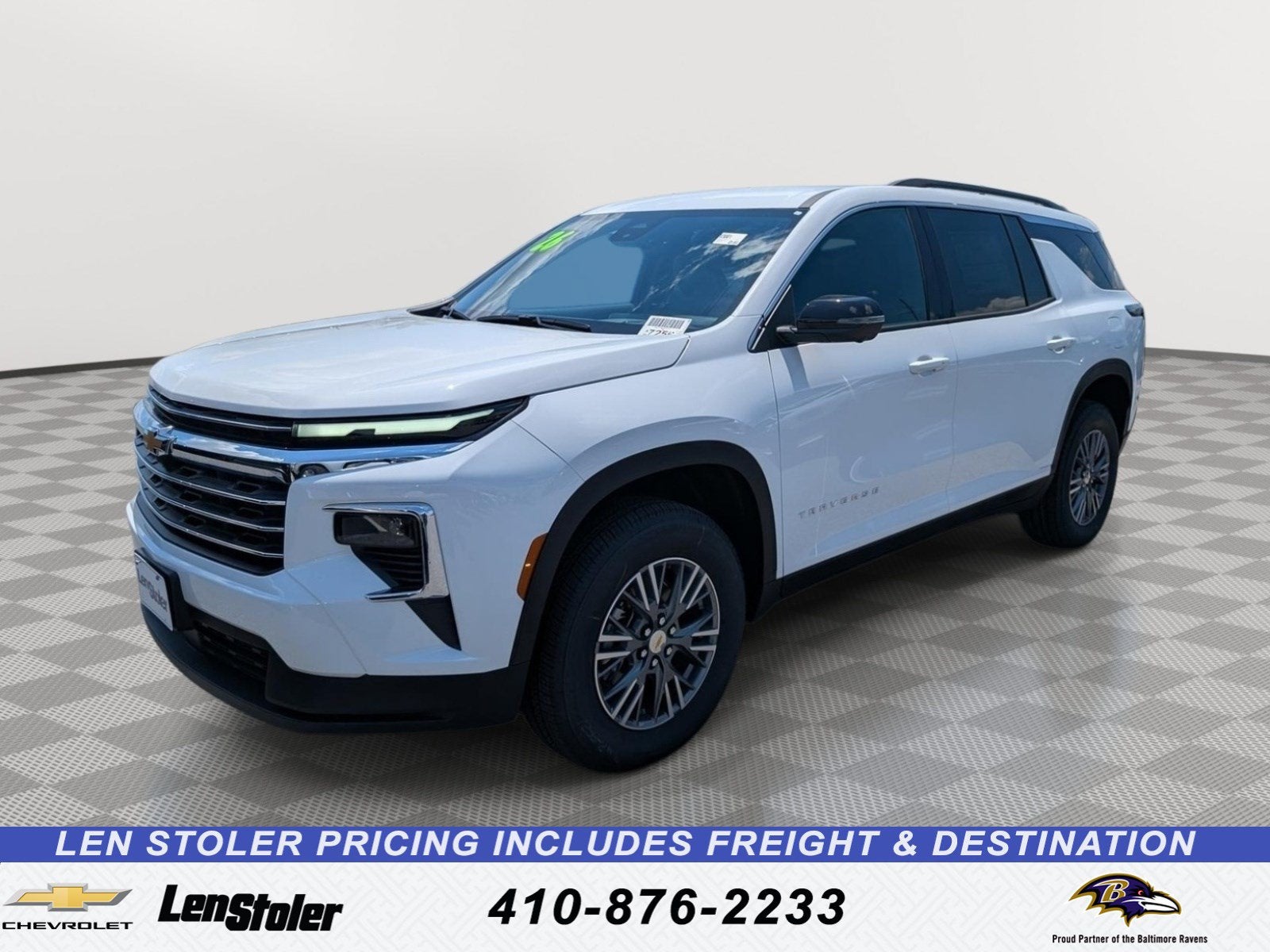 2026 Chevrolet Traverse LT in Summit White — front three-quarter view