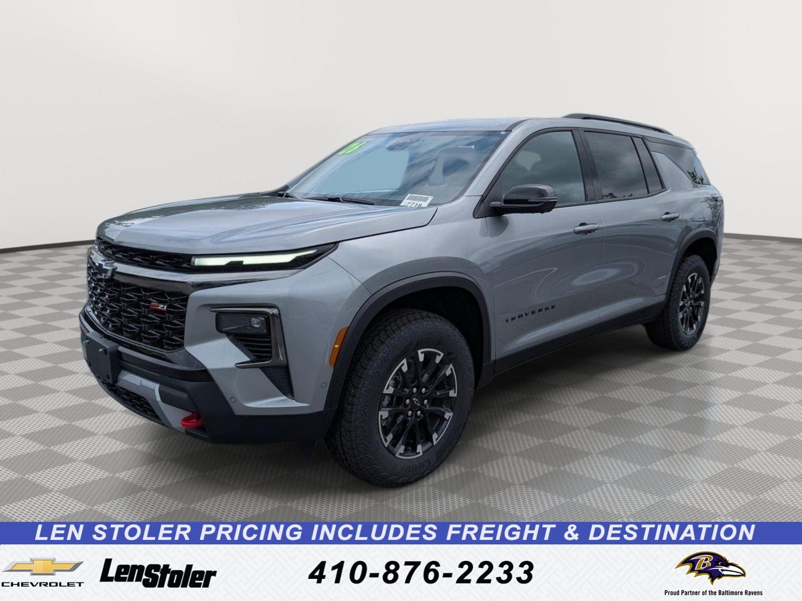 2026 Chevrolet Traverse Z71 in Sterling Gray Metallic — front three-quarter view
