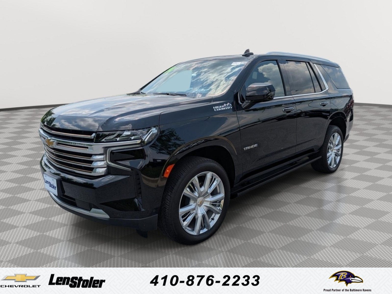 2024 Chevrolet Tahoe High Country in Black — front three-quarter view