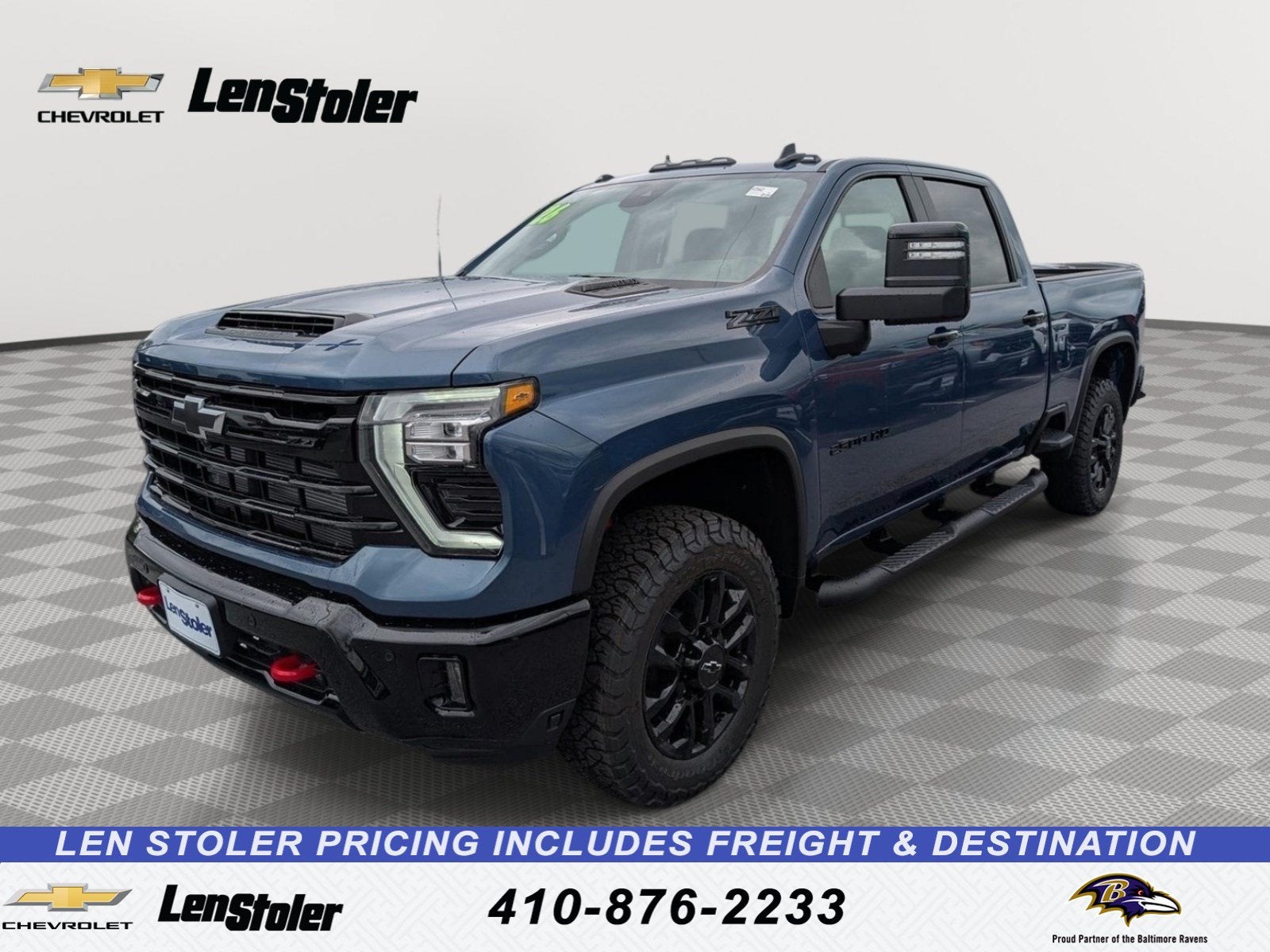 2026 Chevrolet Silverado 2500 HD LT in Lakeshore Blue Metallic — front three-quarter view