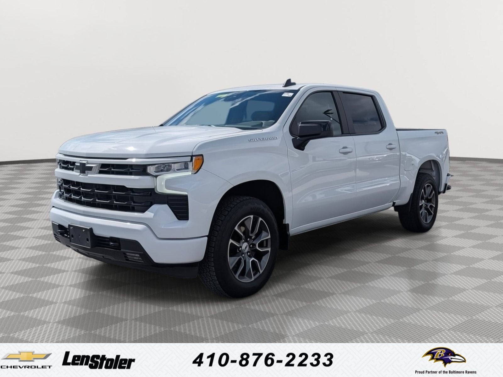 2024 Chevrolet Silverado 1500 RST in Summit White — front three-quarter view