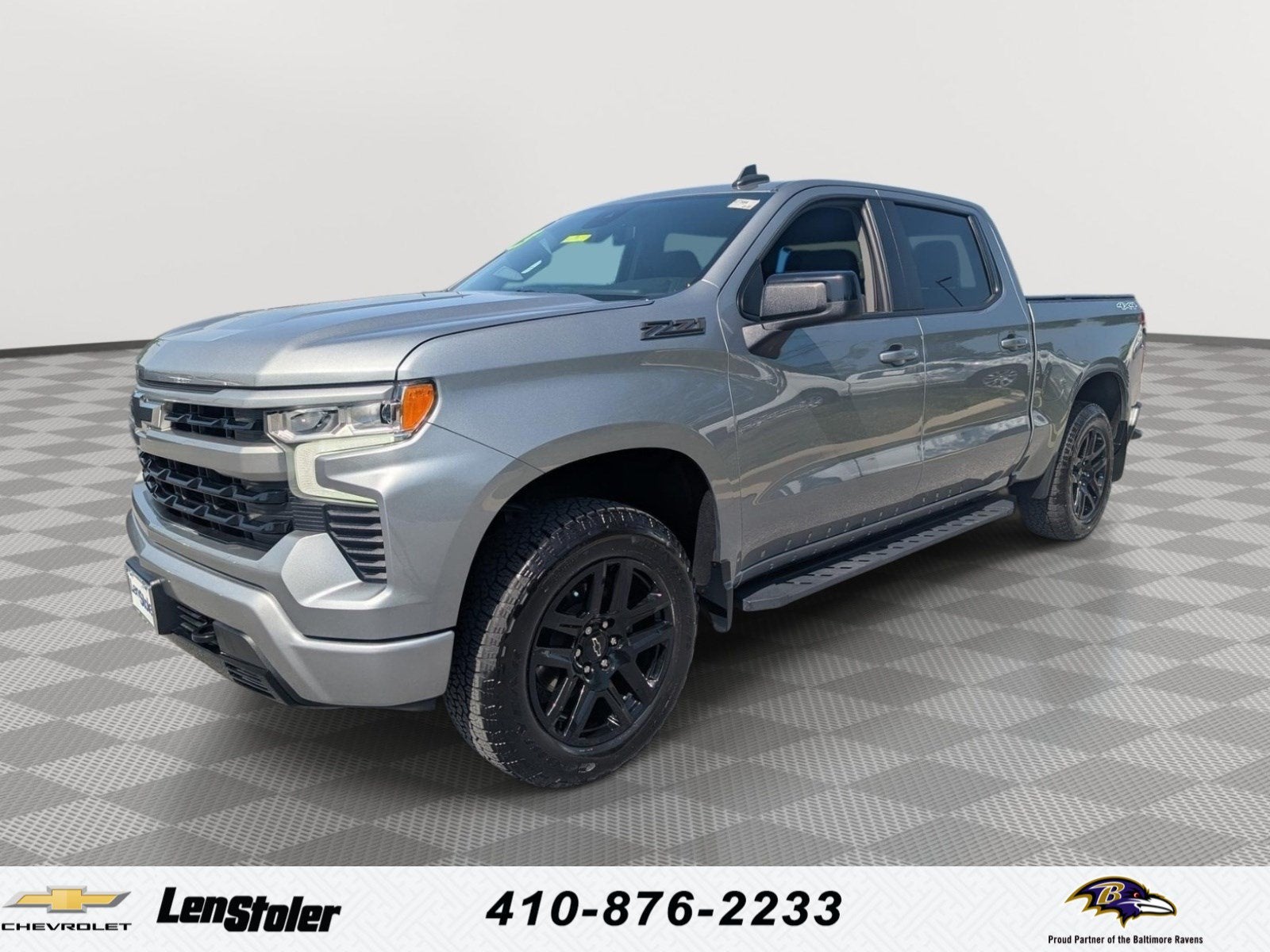 2023 Chevrolet Silverado 1500 RST in Sterling Gray Metallic — front three-quarter view