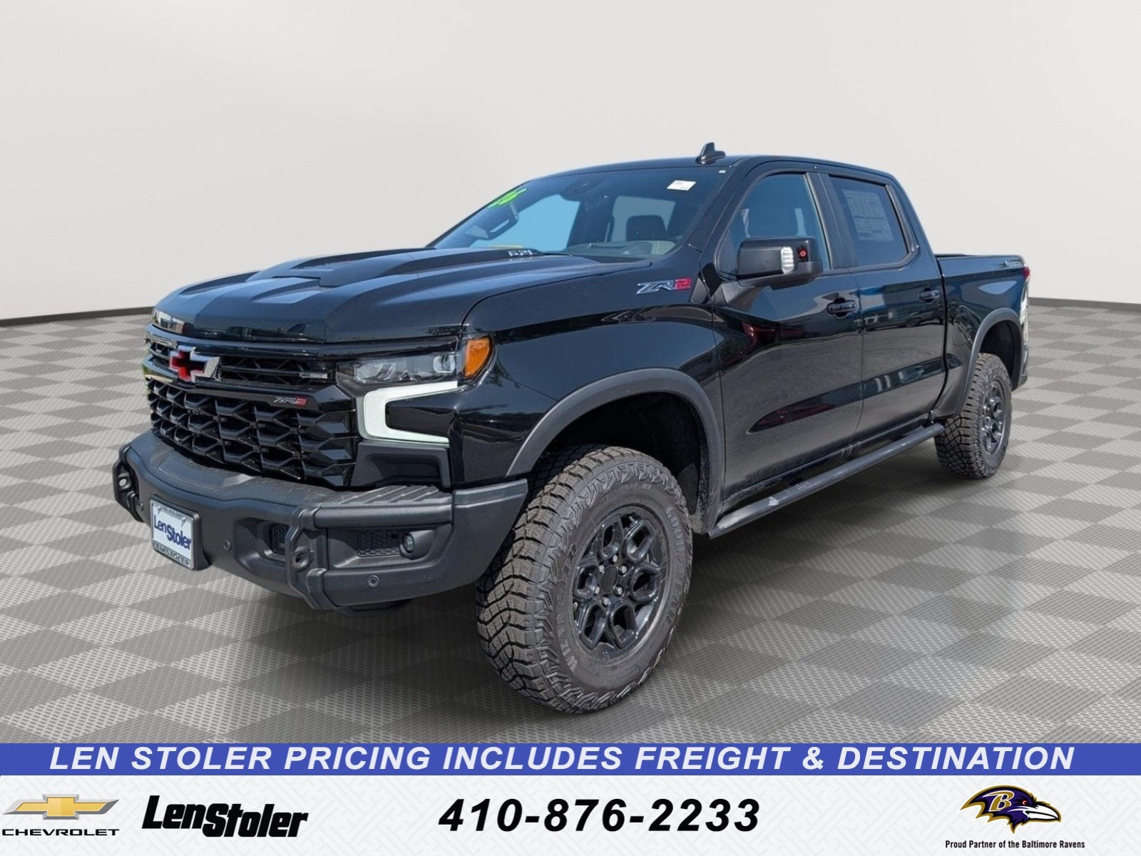 2026 Chevrolet Silverado 1500 ZR2 in Black — front three-quarter view