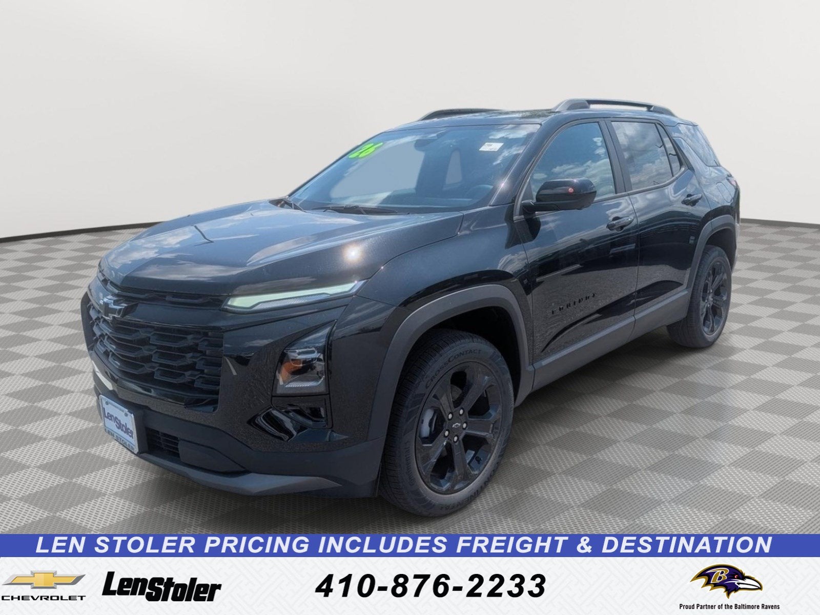 2026 Chevrolet Equinox LT in Mosaic Black Metallic — front three-quarter view
