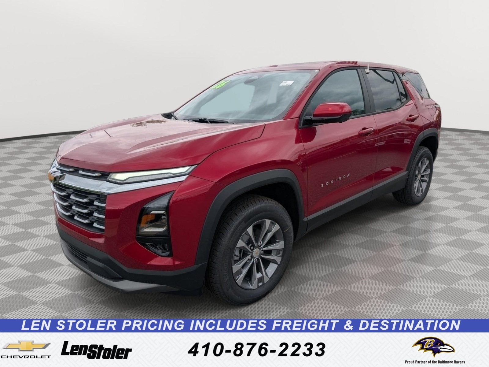 2026 Chevrolet Equinox LT in Radiant Red Tintcoat — front three-quarter view