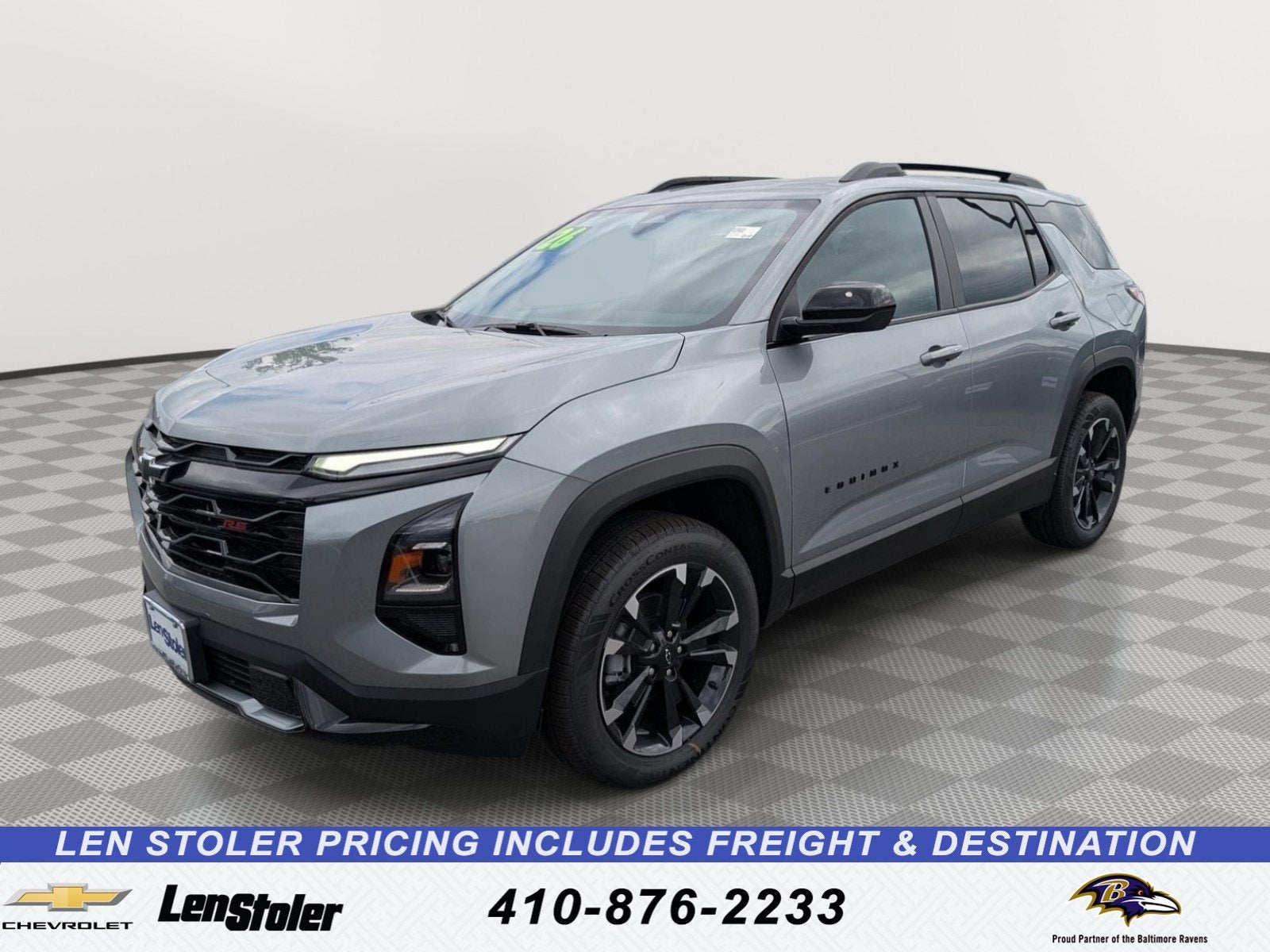 2026 Chevrolet Equinox RS in Sterling Gray Metallic — front three-quarter view