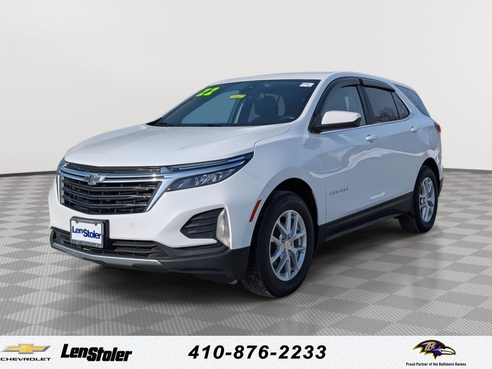 2022 Chevrolet Equinox LT in Summit White — front three-quarter view