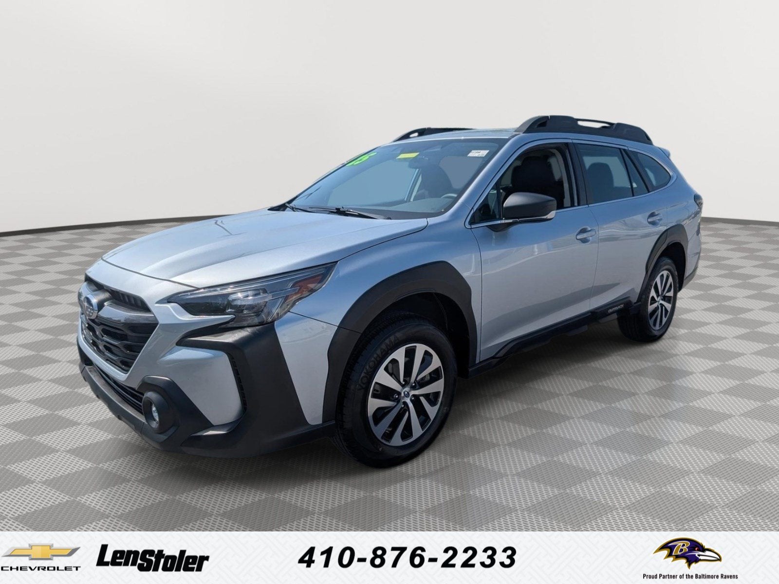 2025 Subaru Outback AWD in Ice Silver Metallic — front three-quarter view
