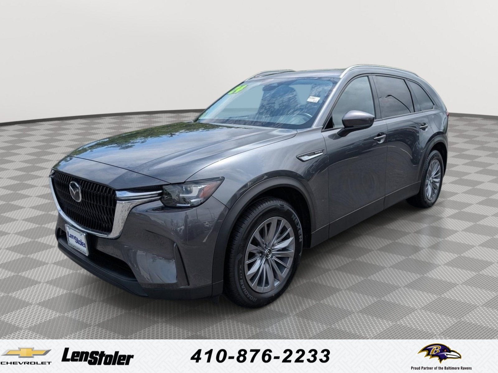 2024 Mazda Mazda CX-90 PHEV Preferred in Machine Gray Metallic — front three-quarter view