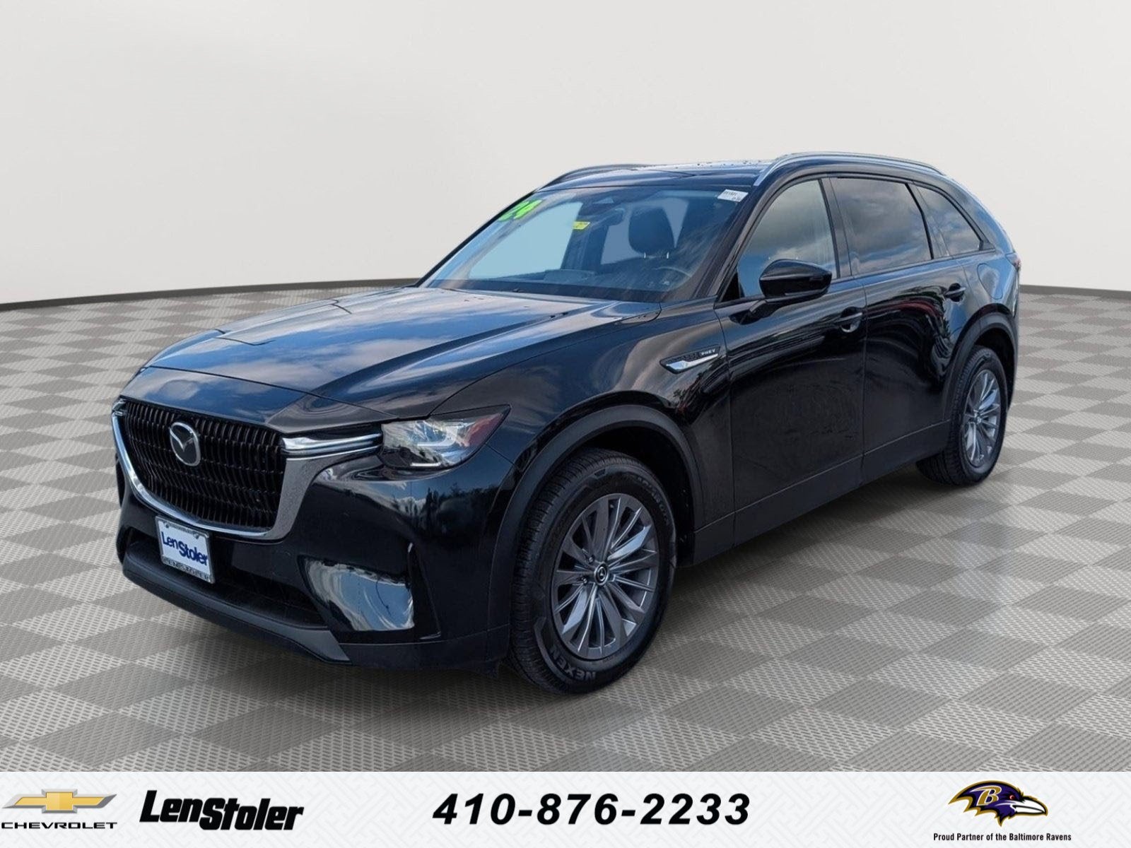 2024 Mazda Mazda CX-90 PHEV Preferred in Jet Black Mica — front three-quarter view