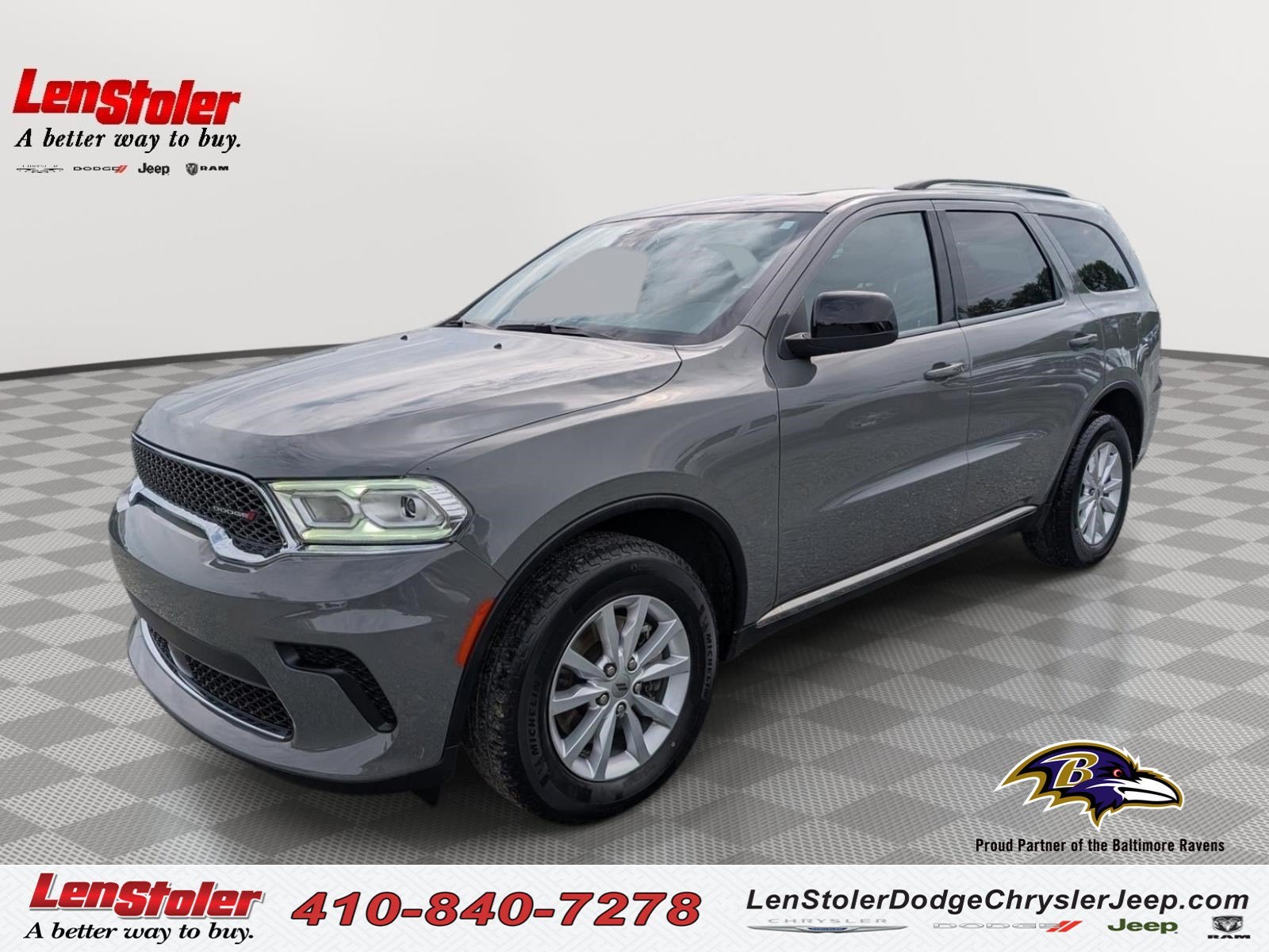 2023 Dodge Durango SXT Plus in Destroyer Gray Clearcoat — front three-quarter view