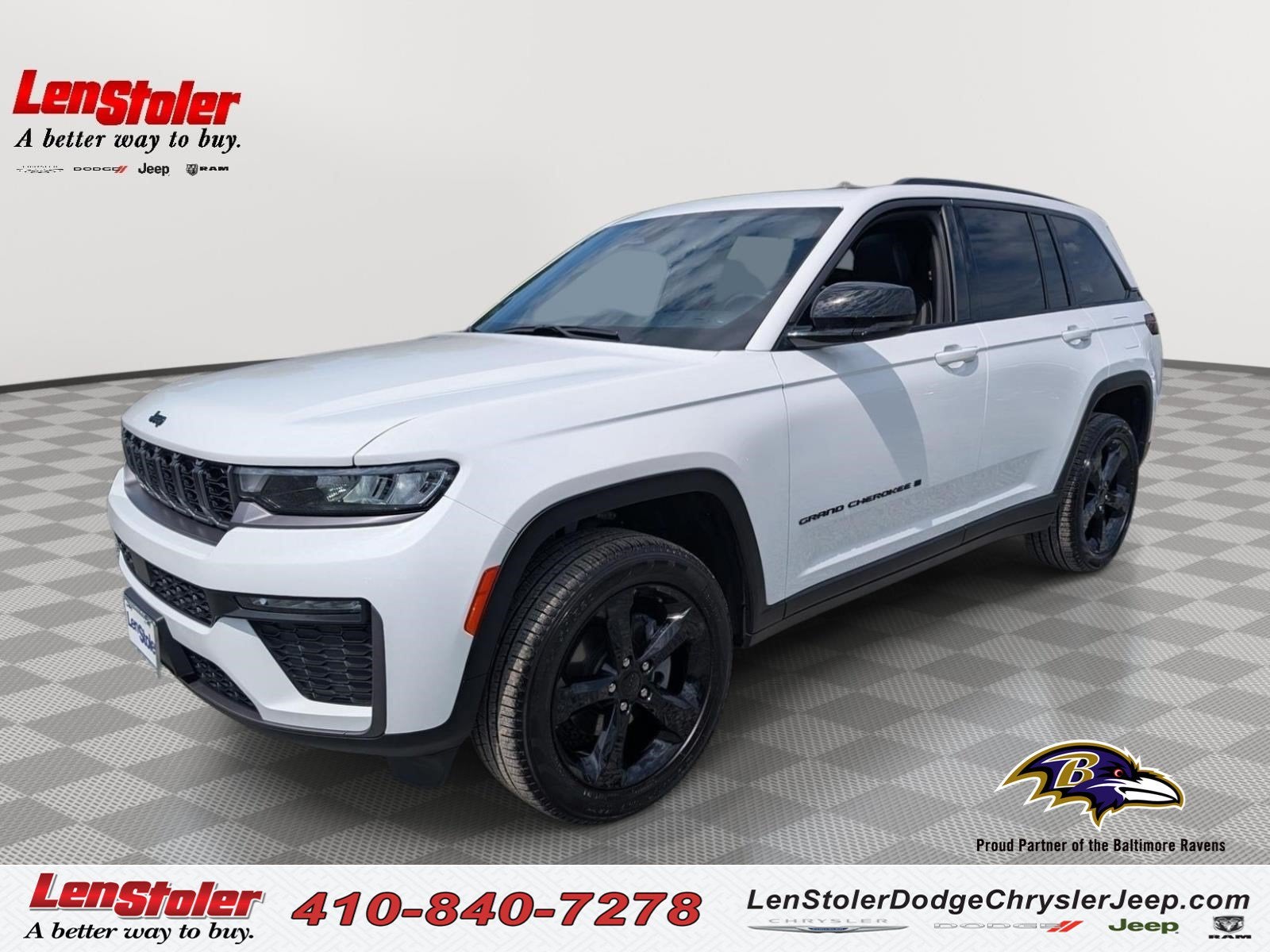 2026 Jeep Grand Cherokee Limited in Bright White Clearcoat — front three-quarter view
