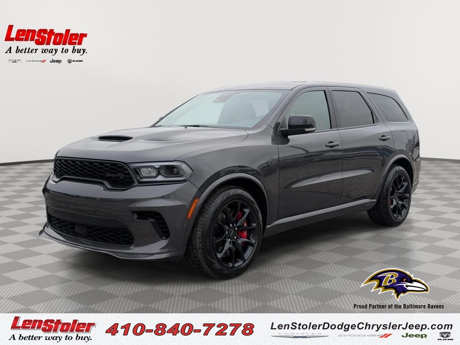 2023 Dodge Durango SRT Hellcat Premium in Vapor Gray — front three-quarter view