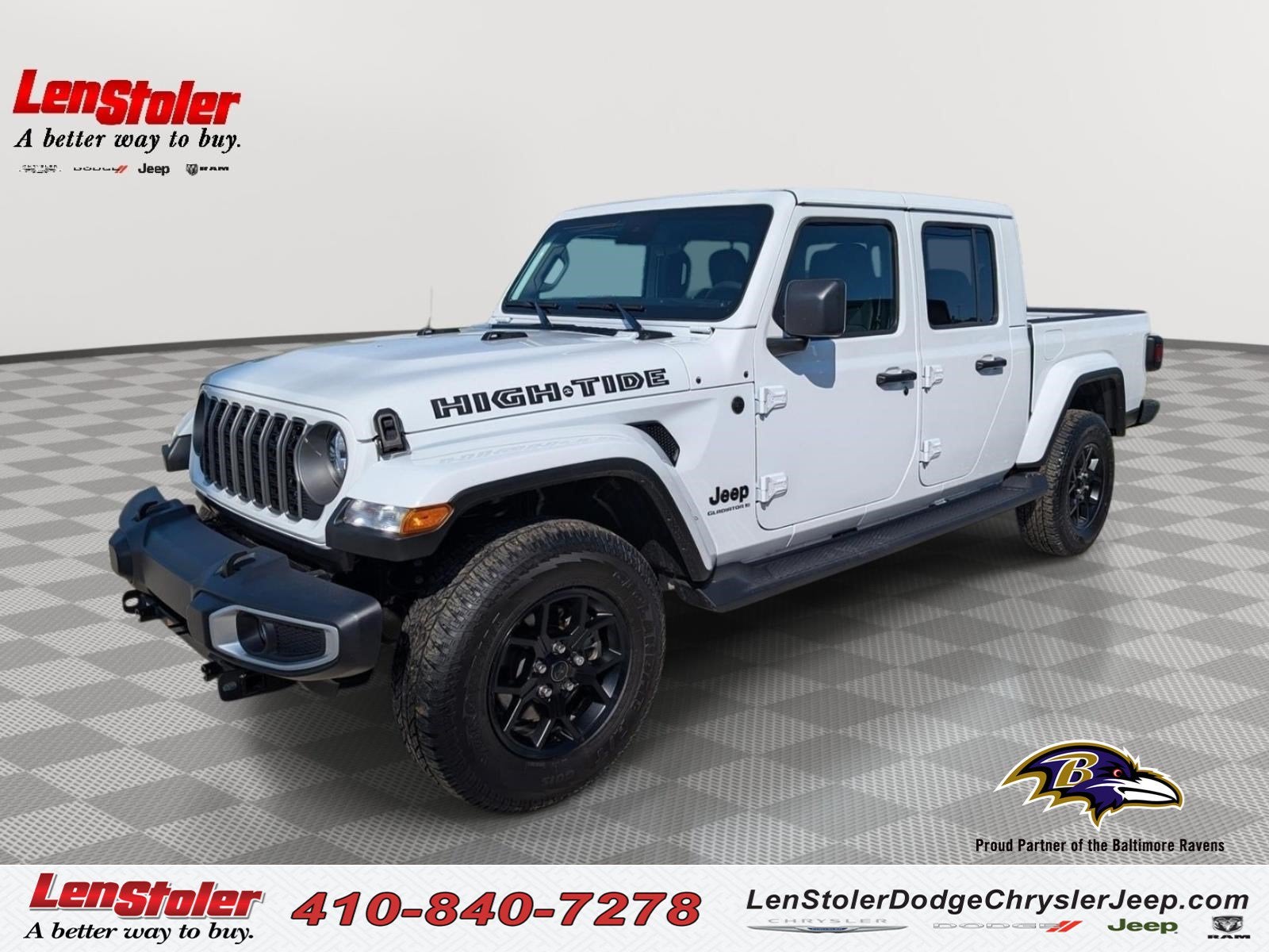 2025 Jeep Gladiator High Tide in Bright White Clearcoat — front three-quarter view