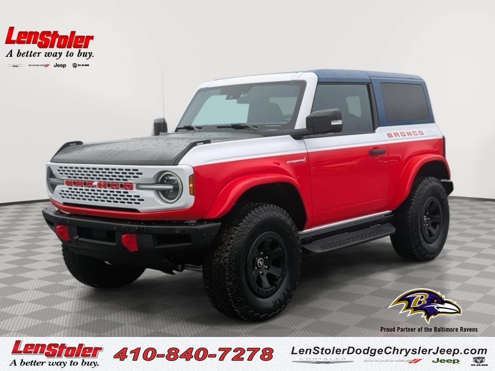 2025 Ford Bronco Stroppe Edition in Oxford White — front three-quarter view