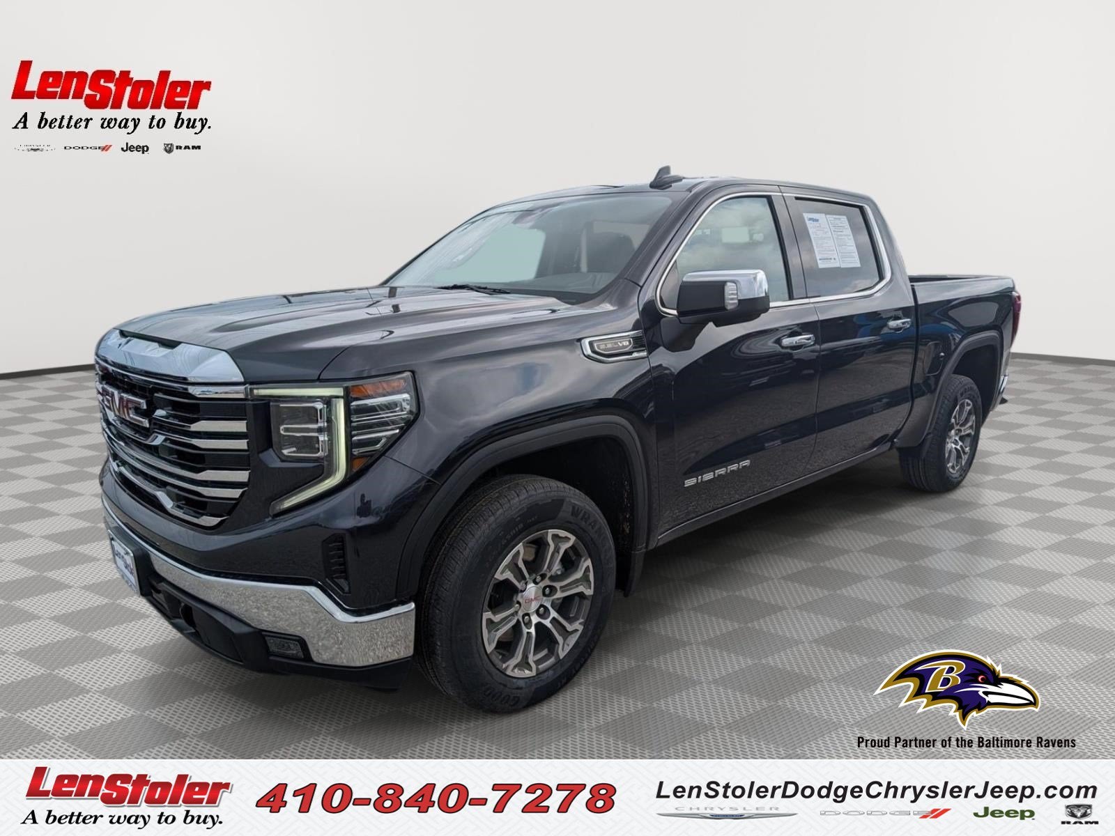 2025 GMC Sierra 1500 SLT in Titanium Rush Metallic — front three-quarter view