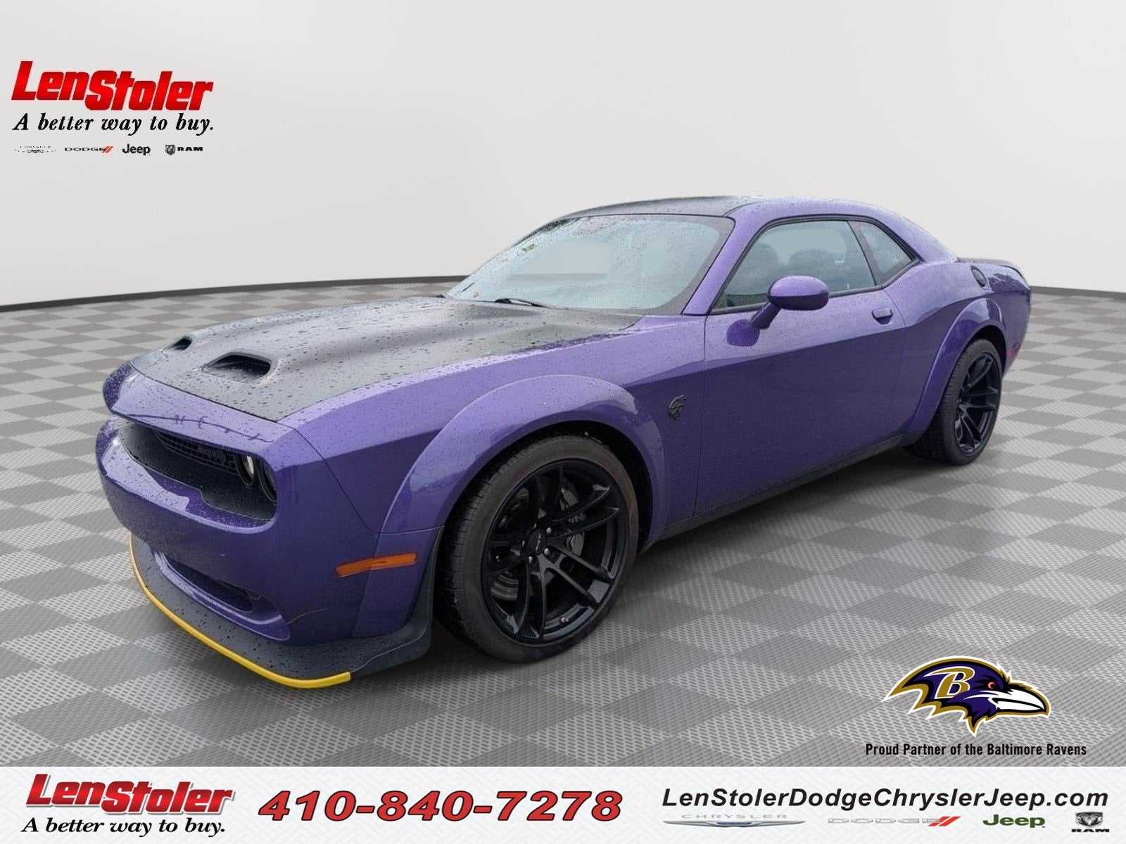 2023 Dodge Challenger SRT Hellcat Widebody Jailbreak in Plum Crazy Pearlcoat — front three-quarter view