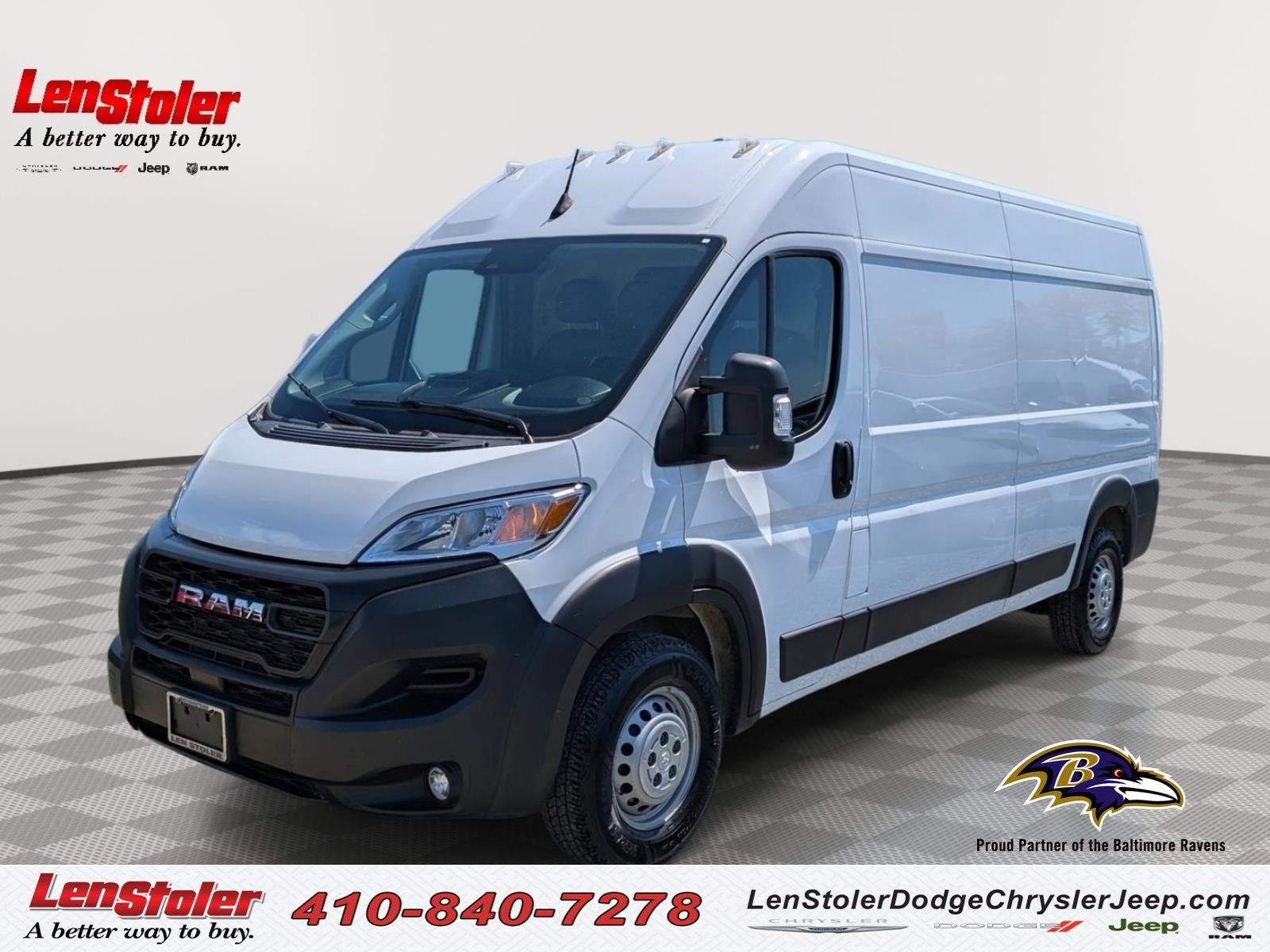 2024 RAM ProMaster Cargo Van Tradesman in Bright White Clearcoat — front three-quarter view