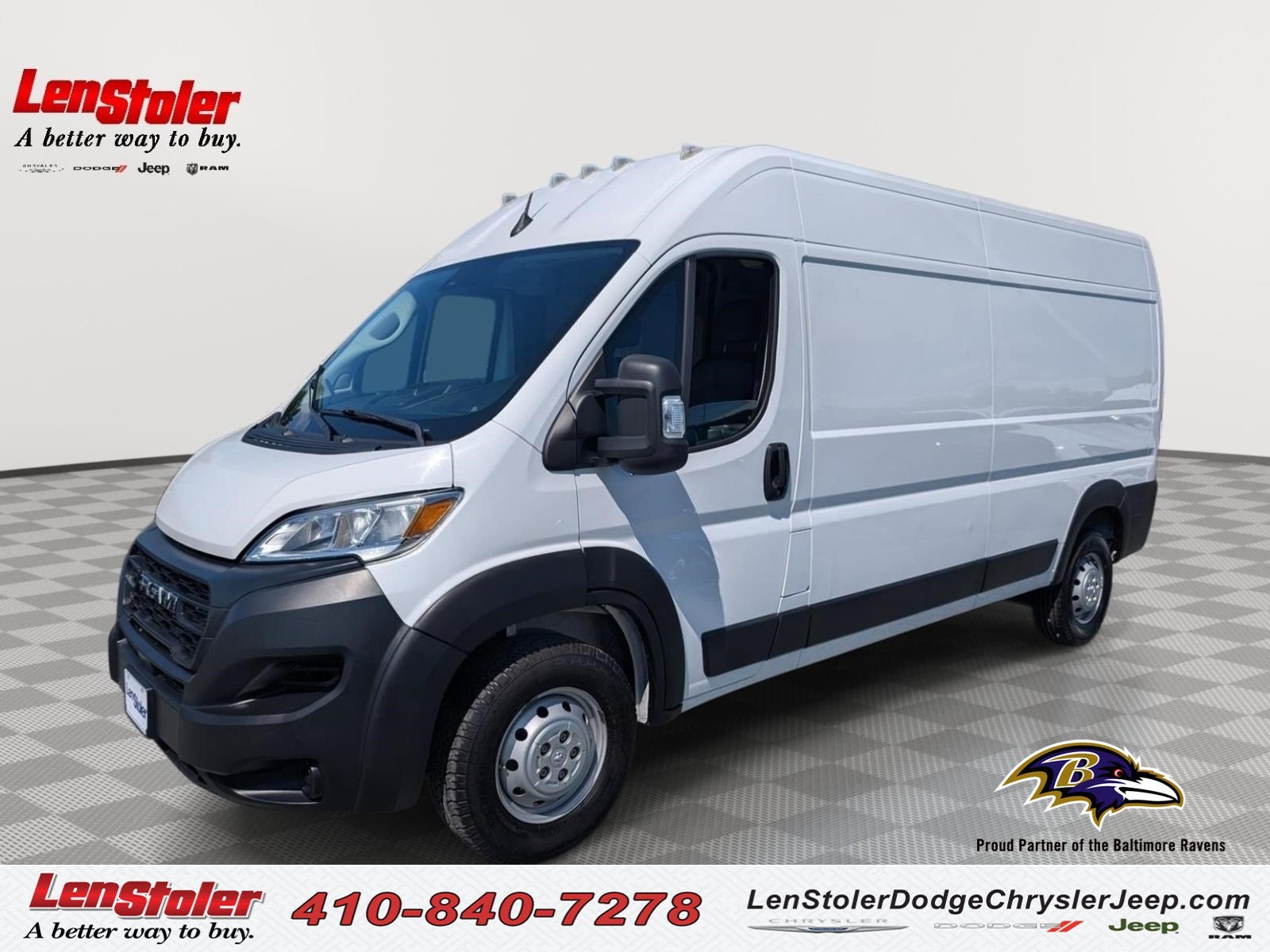 2023 RAM ProMaster Cargo Van High Roof in Bright White Clearcoat — front three-quarter view