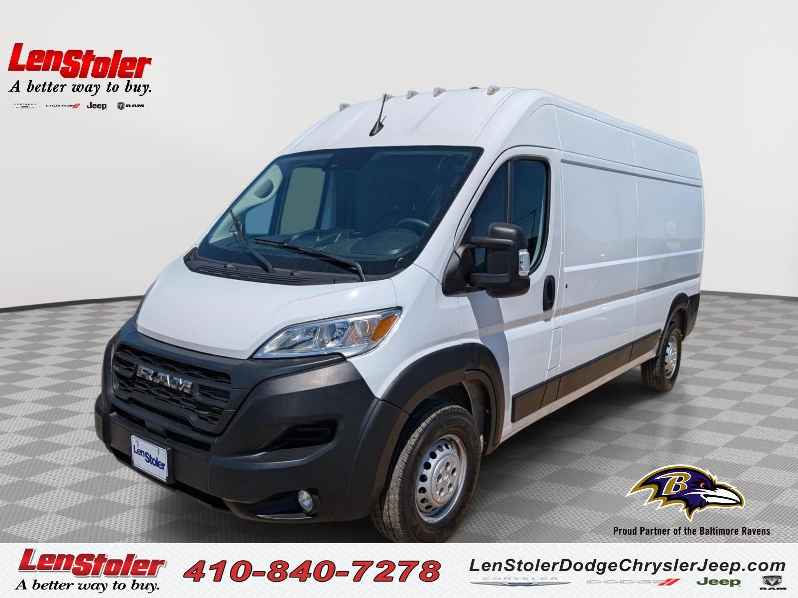 2024 RAM ProMaster Cargo Van Tradesman in Bright White Clearcoat — front three-quarter view