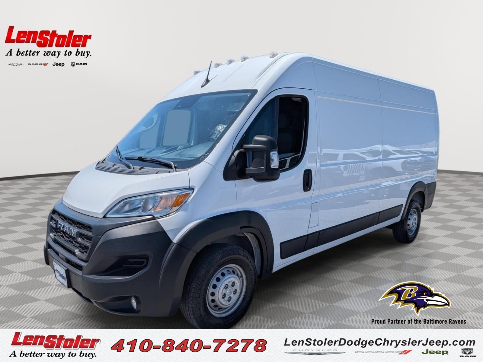 2024 RAM ProMaster Cargo Van Tradesman in Bright White Clearcoat — front three-quarter view