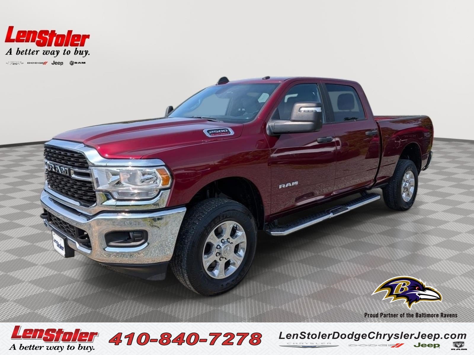 2024 RAM 2500 Big Horn in Delmonico Red Pearlcoat — front three-quarter view