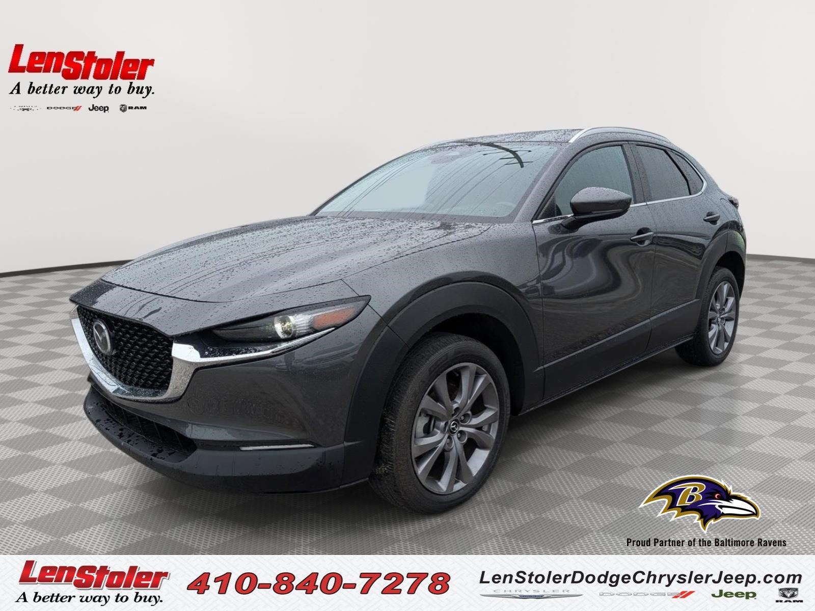 2024 Mazda Mazda CX-30 2.5 S Preferred Package in Machine Gray Metallic — front three-quarter view