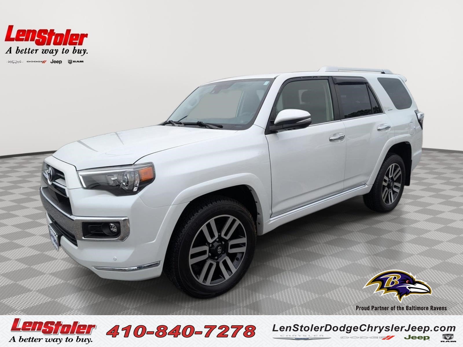 2024 Toyota 4Runner Limited in Wind Chill Pearl — front three-quarter view
