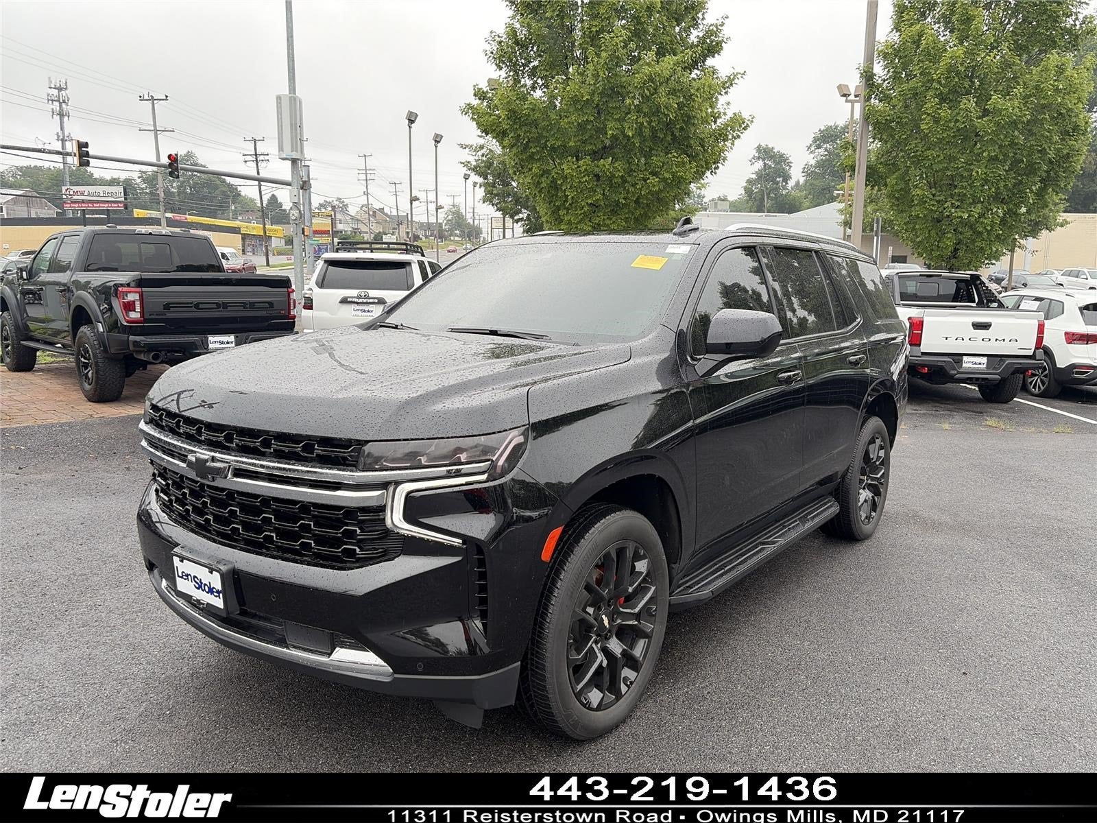 2023 Chevrolet Tahoe LS in Black — front three-quarter view