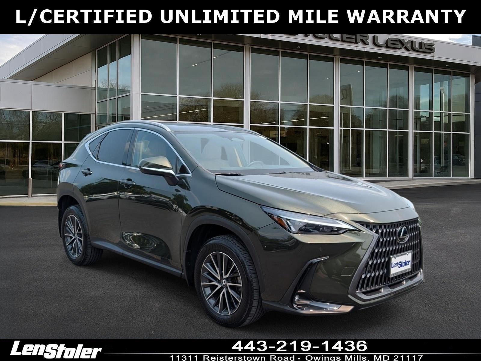 2024 Lexus NX 350 Premium AWD in Nori Green Pearl — front three-quarter view