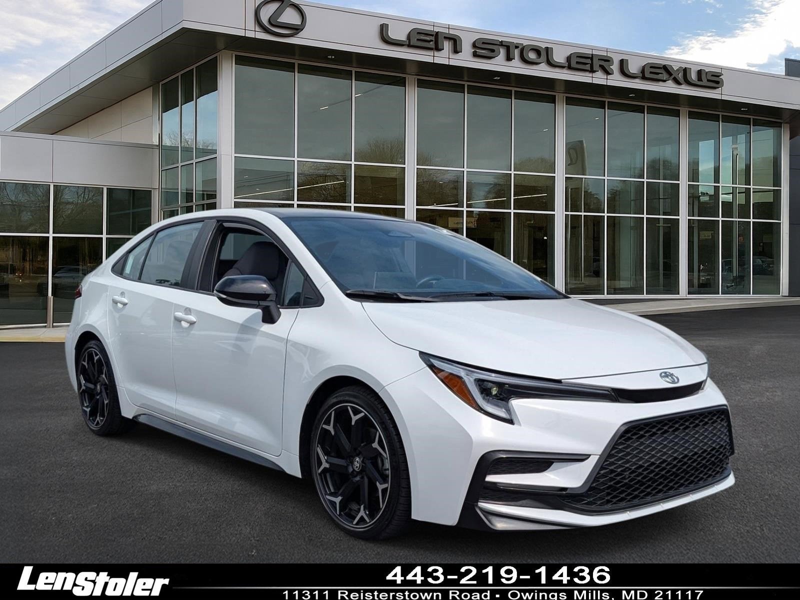 2025 Toyota Corolla FX in Ice Cap/Midnight Black Metallic — front three-quarter view