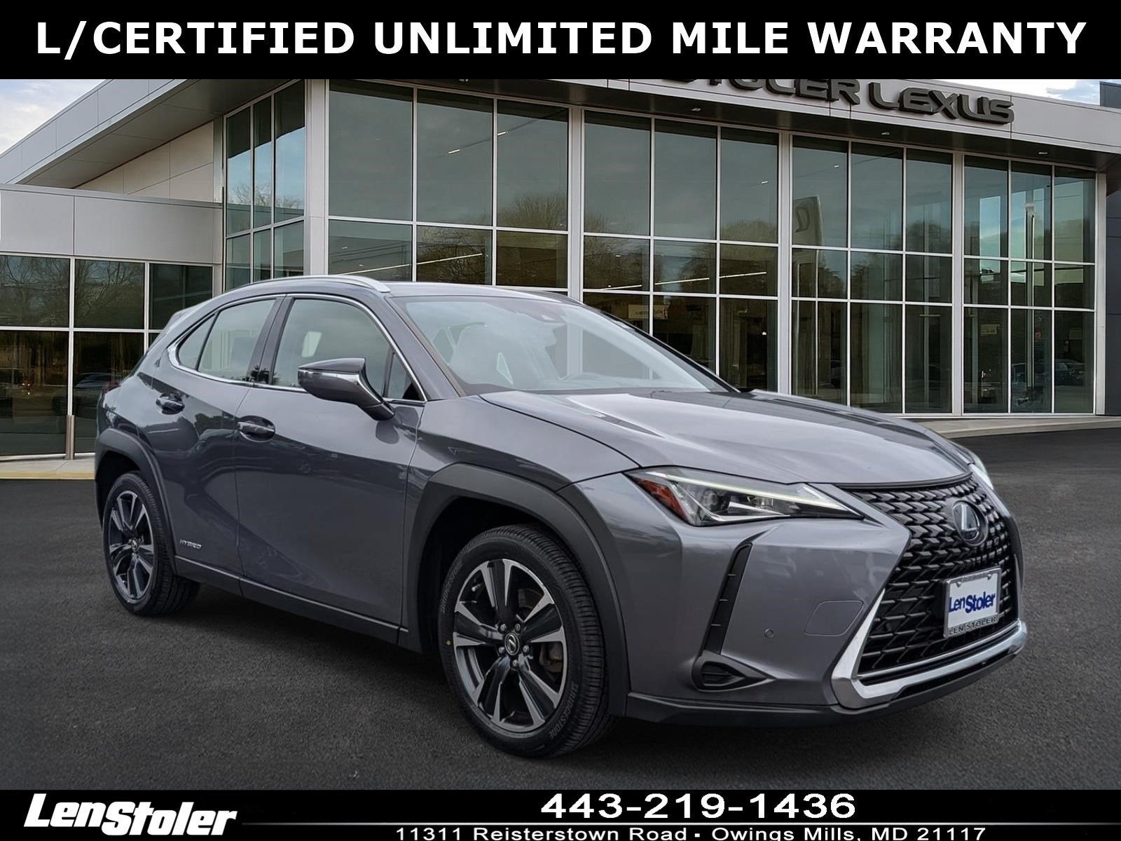 2021 Lexus UX 250h AWD in Nebula Gray Pearl — front three-quarter view
