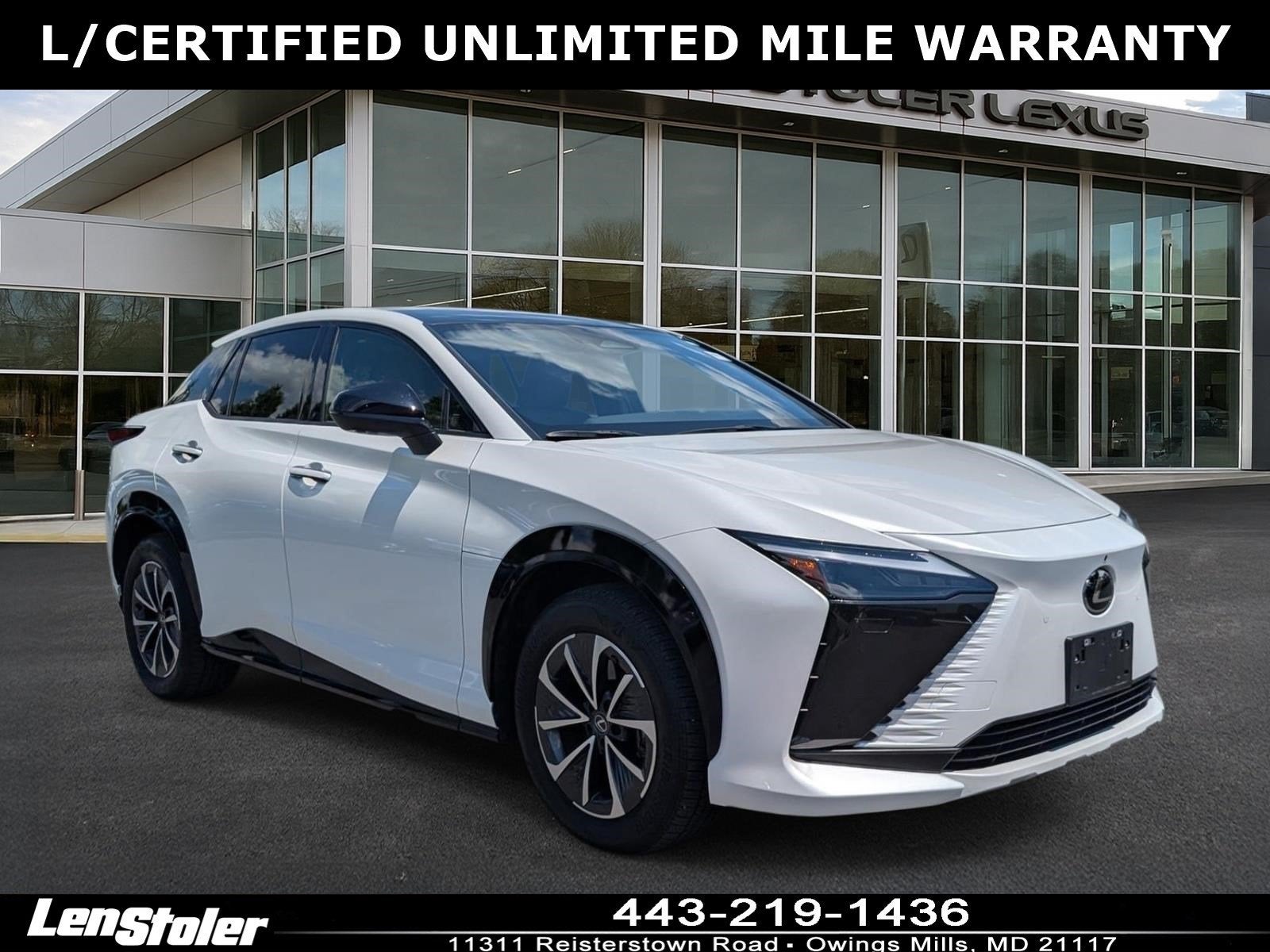 2024 Lexus RZ RZ 450e Premium in Eminent White Pearl — front three-quarter view