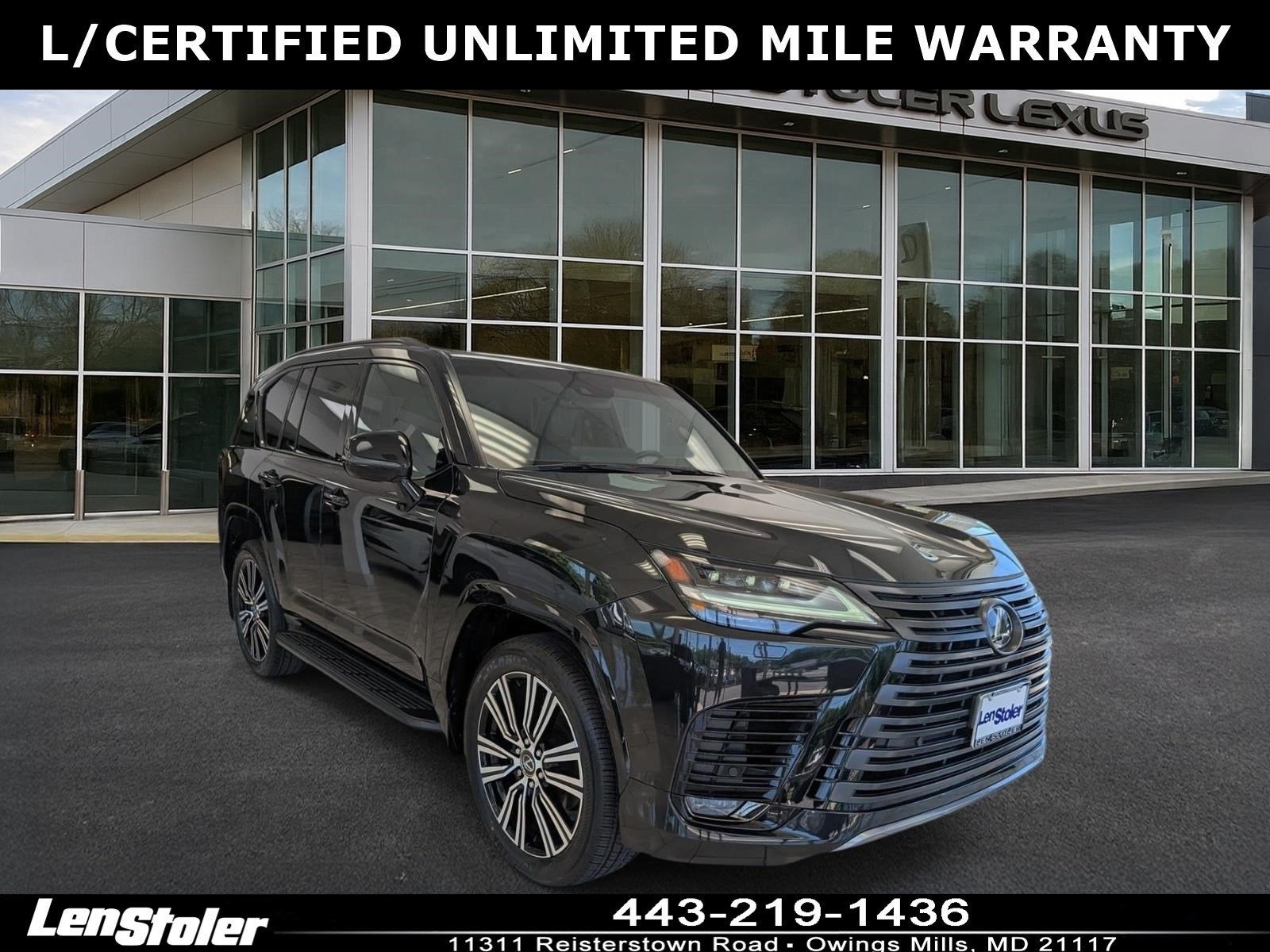2024 Lexus LX 600 Luxury 4WD in Caviar — front three-quarter view