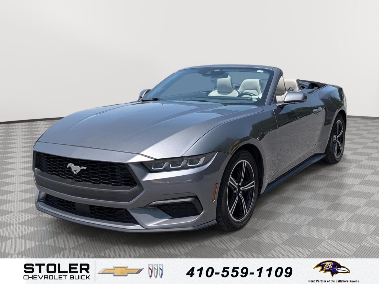2024 Ford Mustang EcoBoost in Carbonized Gray Metallic — front three-quarter view