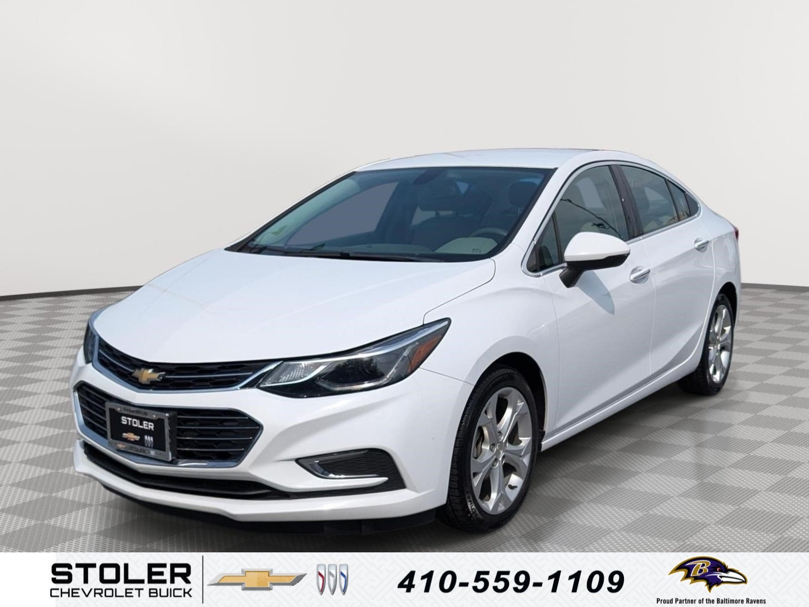 2017 Chevrolet Cruze Premier in Summit White — front three-quarter view