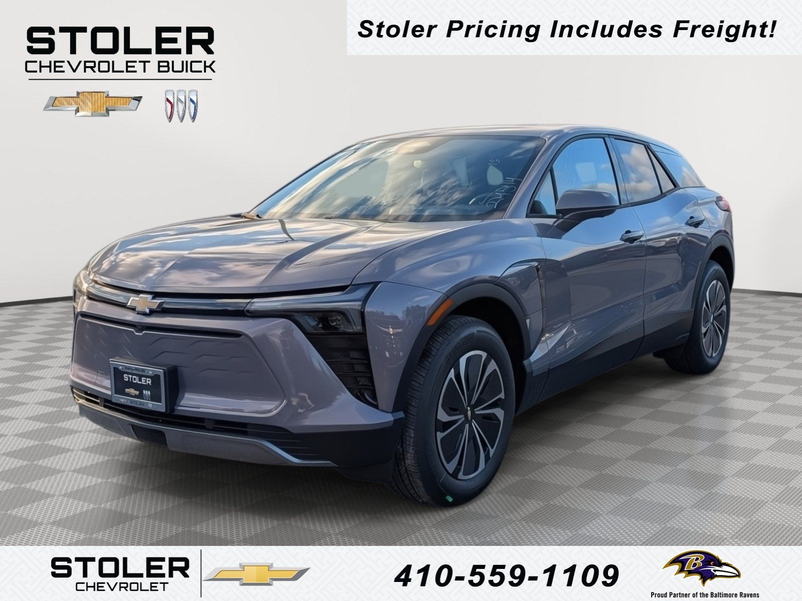 2026 Chevrolet Blazer EV LT in Galaxy Gray Metallic — front three-quarter view
