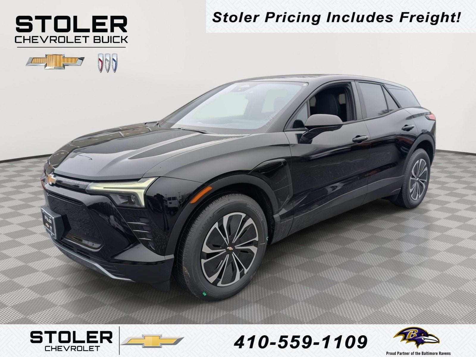 2026 Chevrolet Blazer EV LT in Black — front three-quarter view